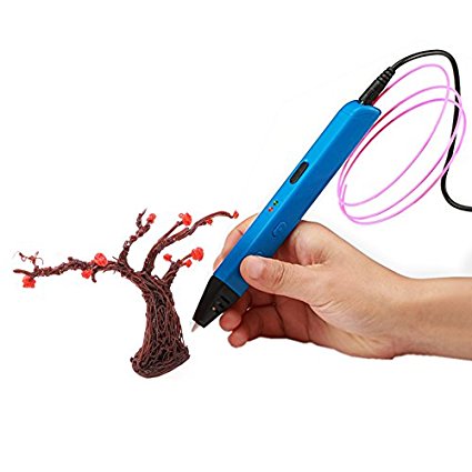 Soyan Professional 3D Pen Lite Edition, with ABS Filament Sample and Drawing templates (Blue)