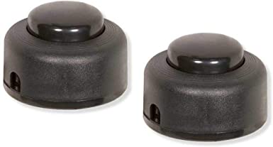 Satco 80-1163 Step-On On/Off Push Floor Switch Button, Black, Pack of 2 Buttons