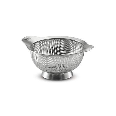 Tramontina 80201/003DS Gourmet Stainless Steel Colander, Micro-Perforated, Dishwasher Safe, 1.25-Quart