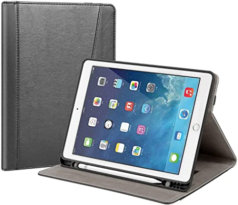 Gshine iPad Mini 4 Case,iPad Mini 5 Case,Full-Body Protective Rugged Shockproof Case with Built-in Hand Strap & Pencil Holder,Auto Sleep/Wake- Black