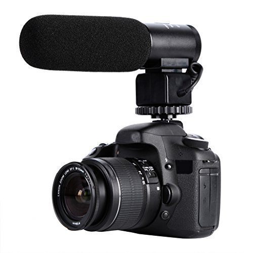KampF Concept Professional Condenser Video Shotgun Mic Microphone For Nikon Canon Rebel DSLR DV Camcorder