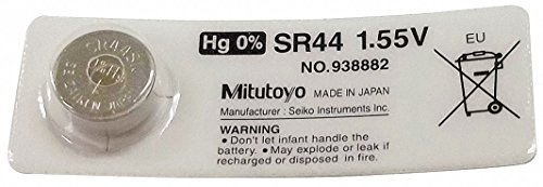 Mitutoyo America 938882 Battery for Digimatic Caliper Series 500, SR44, 1" Height, 1" Wide, 1" Length