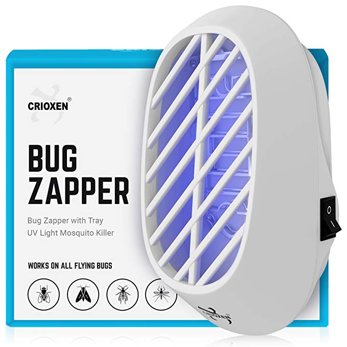 Crioxen  Indoor Plug-in Bug Zapper - Mosquito Trap  with UV Light - Indoor Mosquito Killer - Electric Insect Repellent - Night Lamp for Killing Mosquitoes Flies and Small Flying Gnats