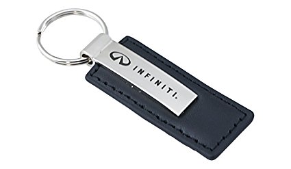 Infiniti Black Leather Keychain