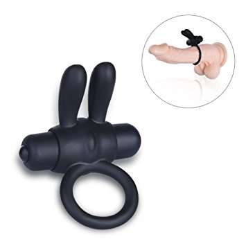 Utimi Silicone Vibrating Rabbit Cock Ring Penis Ring
