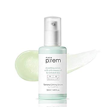 MAKEP:REM Korean Essence Tamanu Oil Serum | with Cold Pressed Pure Organic Tamanu Oil | Anti Wrinkle Face Serum with Hyaluronic Acids for Aging, Acne Prone Skin Natural Moisturizing, Hydrating Serum