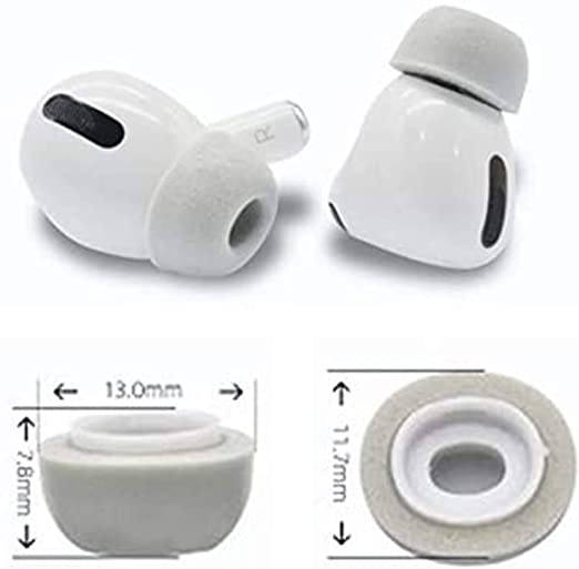 Zotech Replacement 2 Pairs Memory Foam Ear Tips for Apple Airpods Pro Grey (Medium)