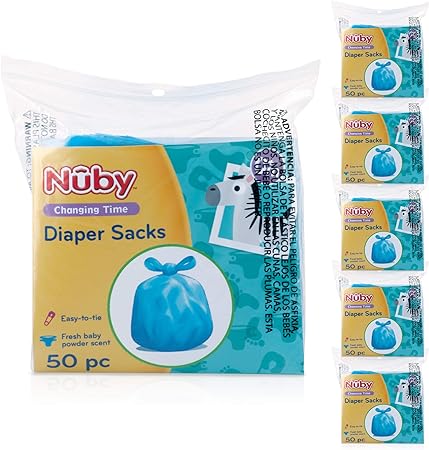 Nuby Diaper Bags, 300 Count (6 Packages)