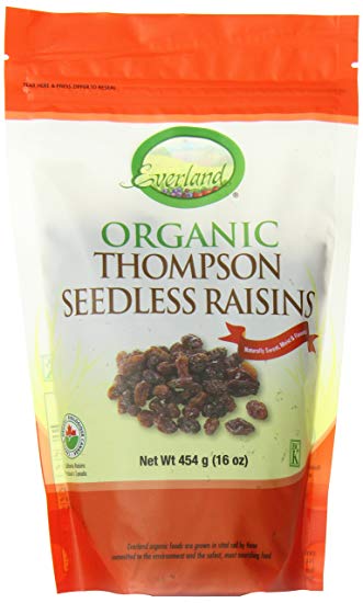 Everland Organic Thompson Seedless Raisins, 454gm