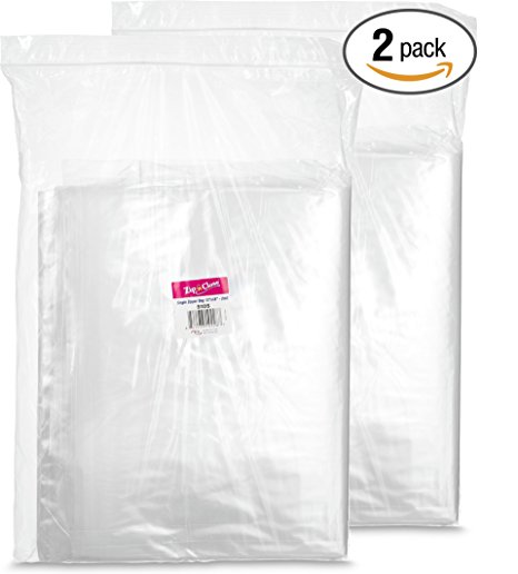 Zip 'n Close Bags 13" x 18", 2 Mil (Pack of 200) Zipper Re-Closable Plastic Disposable Clear Bags