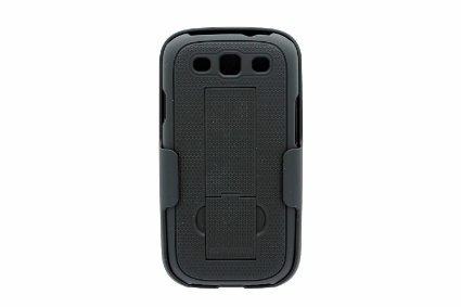 PureGear Shell and Holster Combo Case For Samsung Galaxy S III S3 with Kickstand - Black