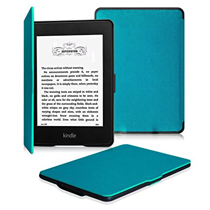 Fintie SmartShell Case for Kindle Paperwhite - The Thinnest and Lightest Leather Cover With Auto Sleep / Wake for All-New Amazon Kindle Paperwhite (Fits All 2012, 2013, 2015 and 2016 Versions), Blue