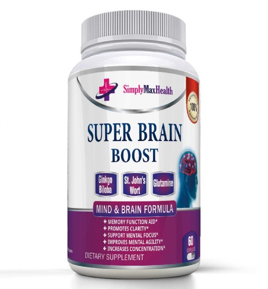 1 BEST Mind Memory and Brain Booster Supplement - Supports Mental Clarity Focus and Concentration - Potent Formula with Ginkgo Biloba St Johns Wort Bacopa Monnier and more - 100 Satisfaction Guarantee