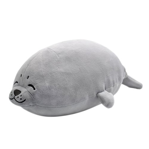 YINGGG Seal Soft Plush Pillow Animal Stuffed Toy Gift 45cm, Small, Grey