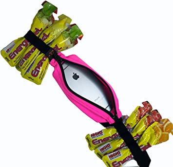 SPIbelt Running Belt with 6 Energy Gel Loops - Hot Pink
