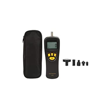 Digital Contact Tachometer,LCD Handheld RPM Rotation Motor Speed Gauge 0.5-19999RPM,High Precision Tester Counter Speed Detector with Max/Min/Last Data Backlight Hold Functions