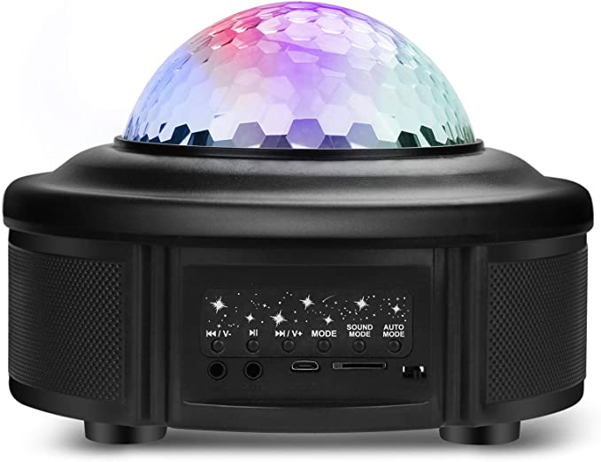 Starry Sky Light Projector, Night Light Ambiance with Bluetooth Speaker, Voice Control Remote Control. Dual-Motor, Dual Speakers. Night Light for Kids. Parties Home Show Bar Club Birthday KTV DJ Pub