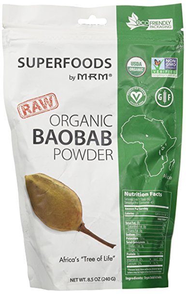 MRM Raw Organic Baobab Fruit Powder, 8.5 Ounce