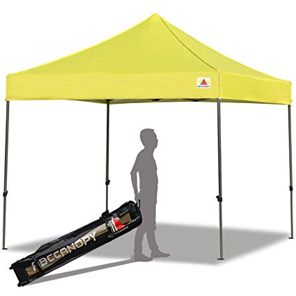 ABCCANOPY Pop up Canopy Tent Commercial Instant Shelter with Wheeled Carry Bag, 10x10 FT Lemon