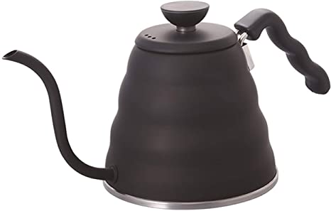 Hario Gooseneck Coffee Kettle 'Buono', Stovetop, 1.2L, Stainless Steel, Black