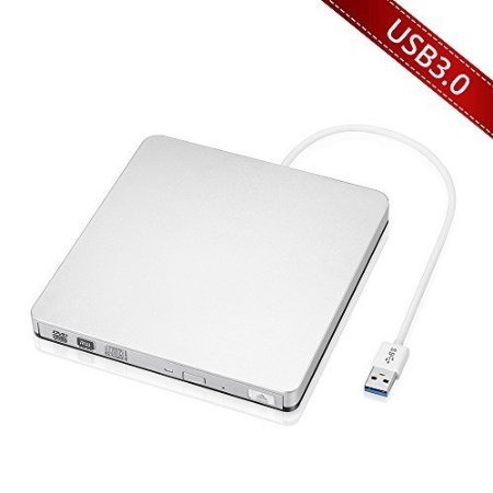 VicTec USB 30 Slim External CDDVD-RW Burner Writer Player Hard Drive External ODD and HDD Device for Apple Macbook Macbook Pro Macbook Air or other LaptopDesktops - Silvery