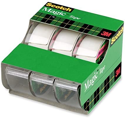 Scotch Magic Tape, Dispensered Rolls, 3/4 x 300 Inches, 6 Pack (3105)