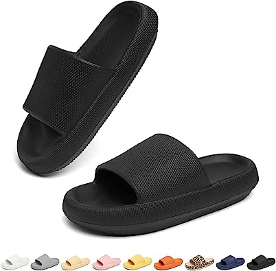 Somic Cloud Slippers Women Pillow Sandals Thick Sole Slides Men Summer Flip Flops Super Soft Cushion Sliders Bathroom Shower Shoes Cozy Non Slip Size 36-47