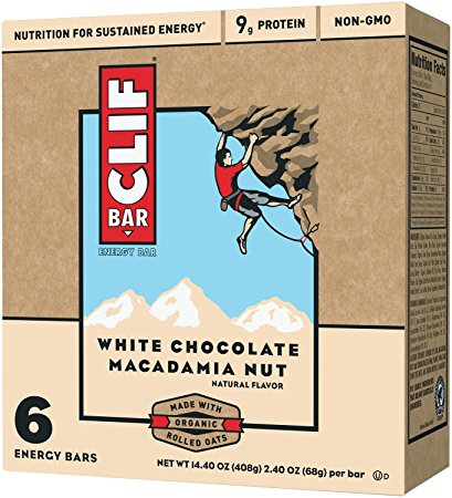 CLIF BAR - Energy Bar - White Chocolate Macadamia - (2.4 Ounce Protein Bar, 6 Count)