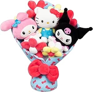 Hello Kitty and Friends - 12-inch Plush Celebration Bouquet - 9 Plush Included - Officially Licensed Sanrio Product from Jazwares