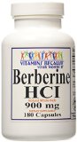 Pure and High Potency Berberine 900mg Per Serving 180 Capsules