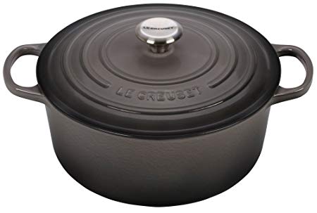 Le Creuset Signature Enameled Cast-Iron 7-1/4-Quart Round French (Dutch) Oven, Oyster