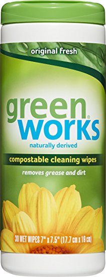 Green Works Compostable Cleaning Wipes, Original Fresh, 30 Count (Packaging May Vary)