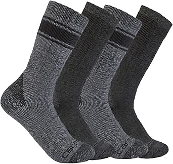 Carhartt Men's Heavyweight Crew Sock 4 Pack