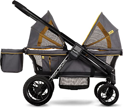 Evenflo Pivot Xplore All-Terrain Stroller Wagon, Adventurer, 45x27x39 Inch (Pack of 1)