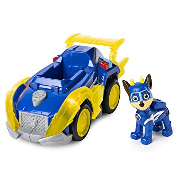 Paw Patrol, Mighty Pups Super Paws Chase’s Deluxe Vehicle with Lights & Sounds