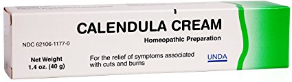 UNDA - Calendula Cream - Homeopathic Remedy to Help Relieve Symptoms Associated With Cuts and Burns† - 1.4 oz. (40 g)