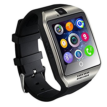 Smart Watch Phone,OURSPOP Bluetooth SmartWatch Unlocked Watch Cell Phone with 1.54inch Round Touch Screen GSM 2G SIM Card Pedometer Sleep Monitor Remote Sync for Android iPhone