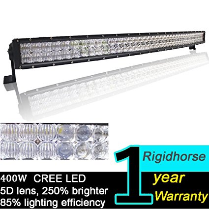 Rigidhorse 42" Curved LED Light Bar 5D 400W 40000LM for Offroad 4x4 Jeep Truck ATV SUV Boat