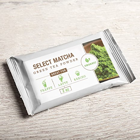 Select Matcha (2oz) Premium Certified Organic, Pure Matcha Green Tea Powder, Improves Mental Focus, Natural Weight Loss Helper, Great Tasting