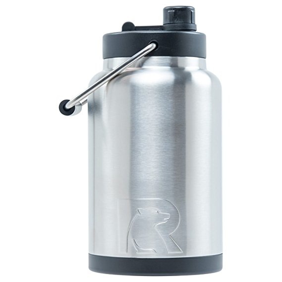 RTIC Double Wall Vacuum Insulated Stainless Steel Jug (Stainless Steel, Half Gallon)