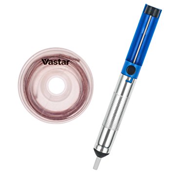 Vastar Desoldering Wick, Solder Braid (2.5mm Width, 1.5m Length) and Solder Sucker DE soldering Vacuum Pump Solder Removal Tool, Blue