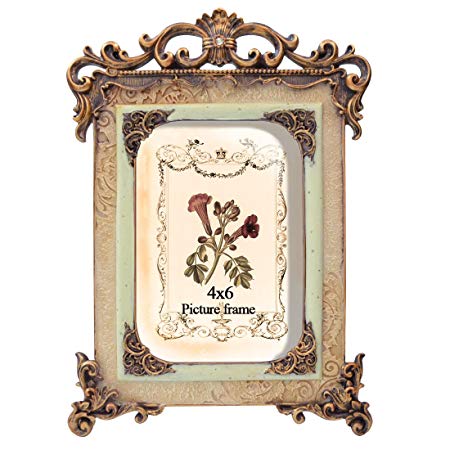 PETAFLOP 4x6 Picture Frames 4 by 6 Inch Vintage Picture Frame Friends Gift Photo Display 4x6