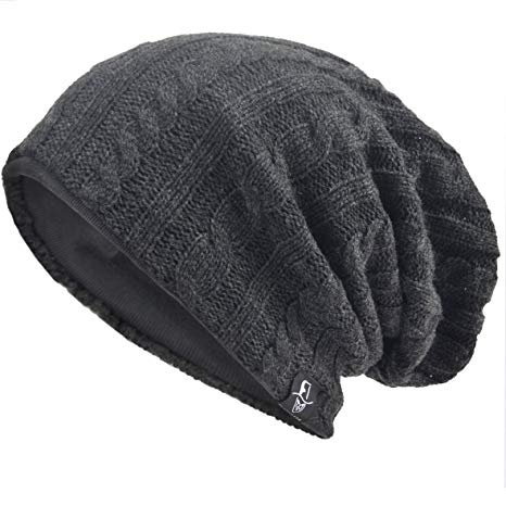 VECRY Men's Cool Cotton Beanie Slouch Skull Cap Long Baggy Hip-hop Winter Summer Hat