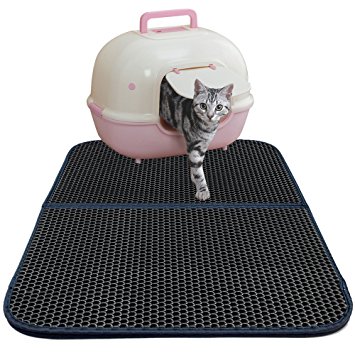 Cat Litter Trapper Kitty Litter Mat, Foldable Waterproof Honeycomb Pad - Protect Floor and Carpet, Easy Clean Hole Mat