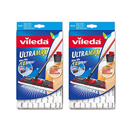 Vileda Ultramax/1-2 Spray Replacement Microfibre Pads - Pack of 2