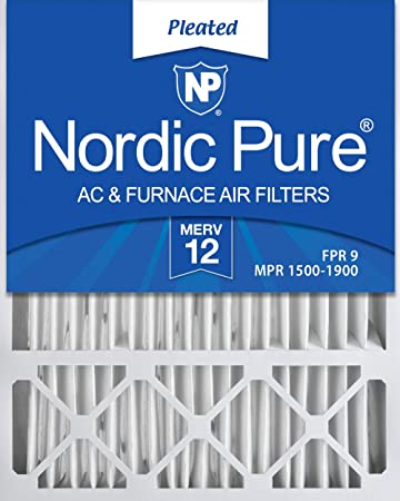 Nordic Pure 20x25x5 (4-3/8 Actual Depth) MERV 12 Lennox X6673 Replacement AC Furnace Air Filter, 1 PACK