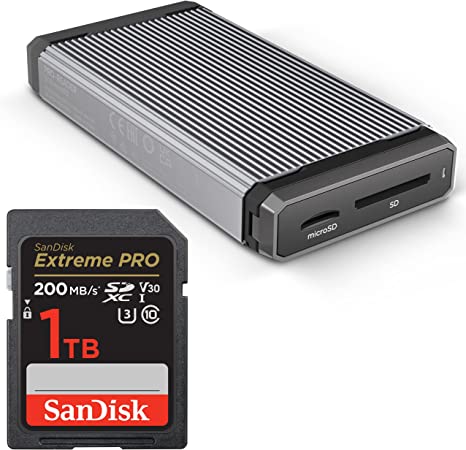 SanDisk 1TB Extreme PRO SDXC UHS-I Memory Card - Up to 200MB/s with SanDisk Professional PRO-Reader SD and microSD - High Performance Card Reader