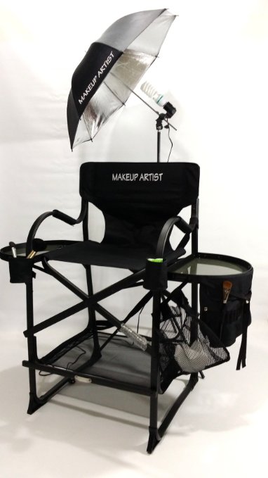 65TTR Unique Tuscany PRO Studio Professional Make up & Hair Chair with Professional Lamp Combo-high Quality Product-10 Years Warranty-31" Seat Height Please Make Sure to Double Check on Your Seat Height Requirements