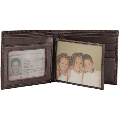 Wallet for Men's Extra Capacity 100% Leather (black/brown)