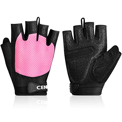 CENRY Workout Gloves, Weight Lifting Gloves with Wrist Wrap & Protect Palm, Fitness Gloves for Gym Training for Men & Women
